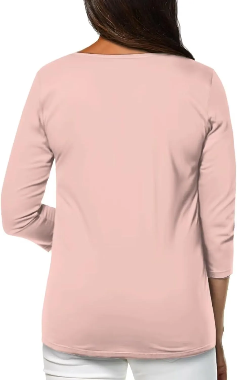 3/4 Sleeve T-Shirt for Women 2023 Fall Crew Neck Tshirts