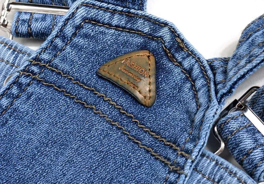 ABALACOCO Girls Casual Denim Overalls Stretch Material Dress Button Sleeveless Ajustable Strap Jean Fashion Wear 3-11T