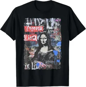 Abstract Graffiti Art Leonardo Da Vinci Art Mona Lisa T-Shirt