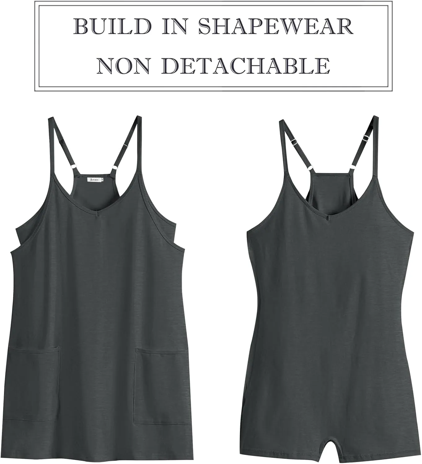 ANRABESS Women Athletic Dress Summer Tennis Workout Active Sports Mini Romper Dress Built in Shorts Travel Vacation Clothes