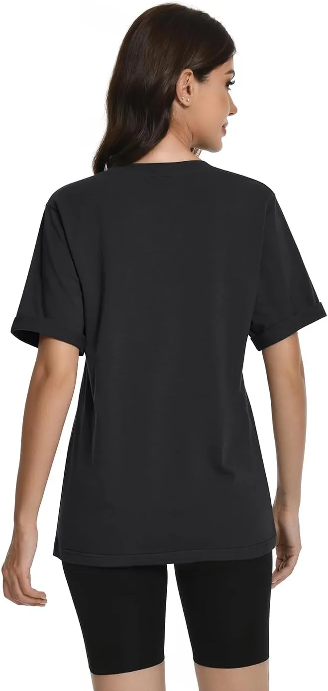 Auriviz Womens Summer Cotton Tops Basic Short Sleeve Shirts Casual V Neck T Shirt Comfy Trendy Tees