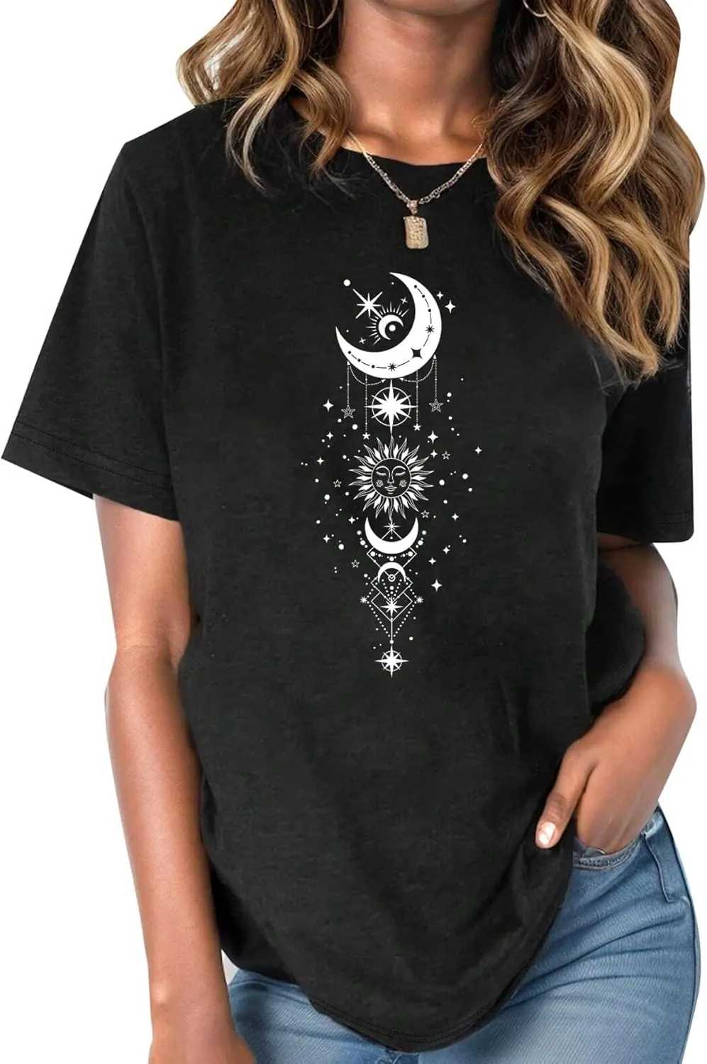 Avanova Womens Graphic Letter Print Short Sleeve T-Shirts Crewneck Casual Summer Cute Tees Tops