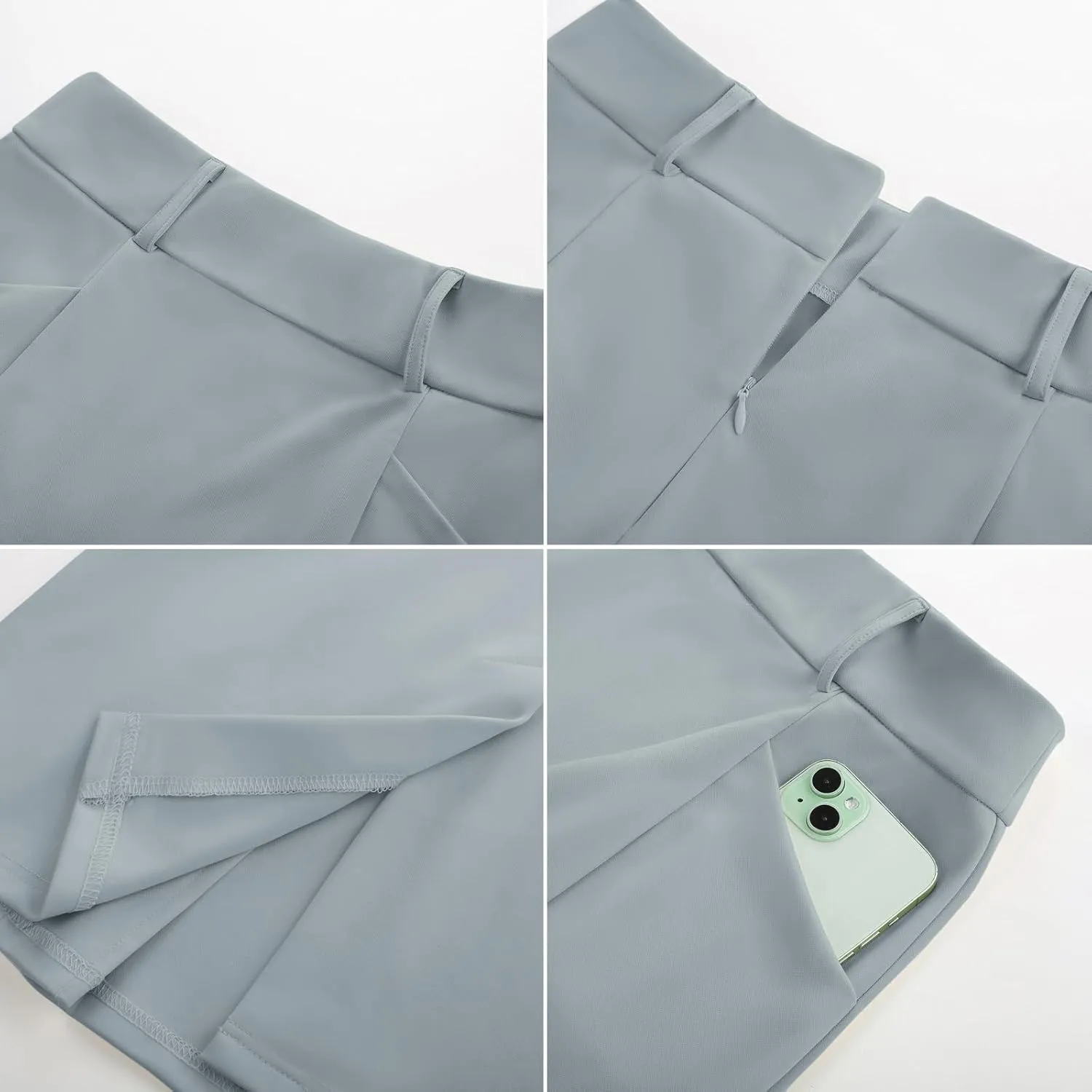 Belle Poque Women Pencil Skirt High Waisted Midi Pencil Skirt with Pockets