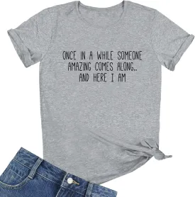 BLACKMYTH Women's Graphic Funny T Shirt Cute Tops Teen Girl Tee