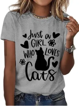 BOMYTAO Cute Cat Shirt for Women Cat Mom Heartbeat Paw Print T-Shirt Short Sleeve Casual Tee Top