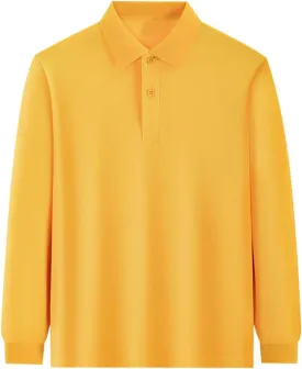 Boys' Girls Long Sleeve Polo Shirts School Uniform Polo Shirts Comfortable Button Down Shirts