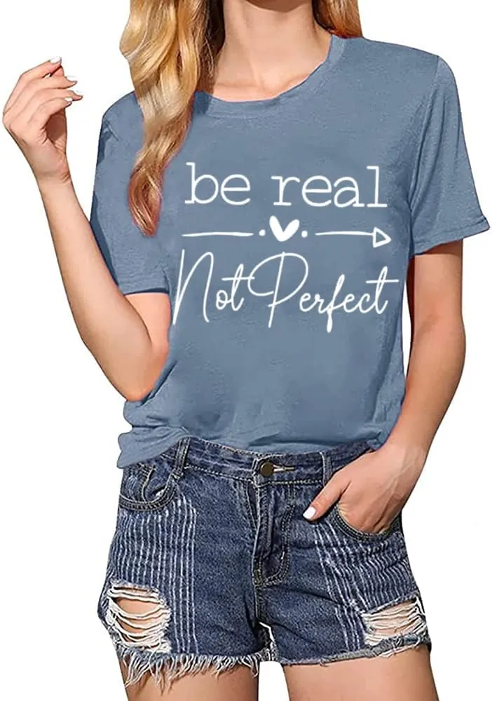 Calvin Fun Fact l Don't Care Letter Print T-Shirt for Women Funny Sayings Graphic Tees