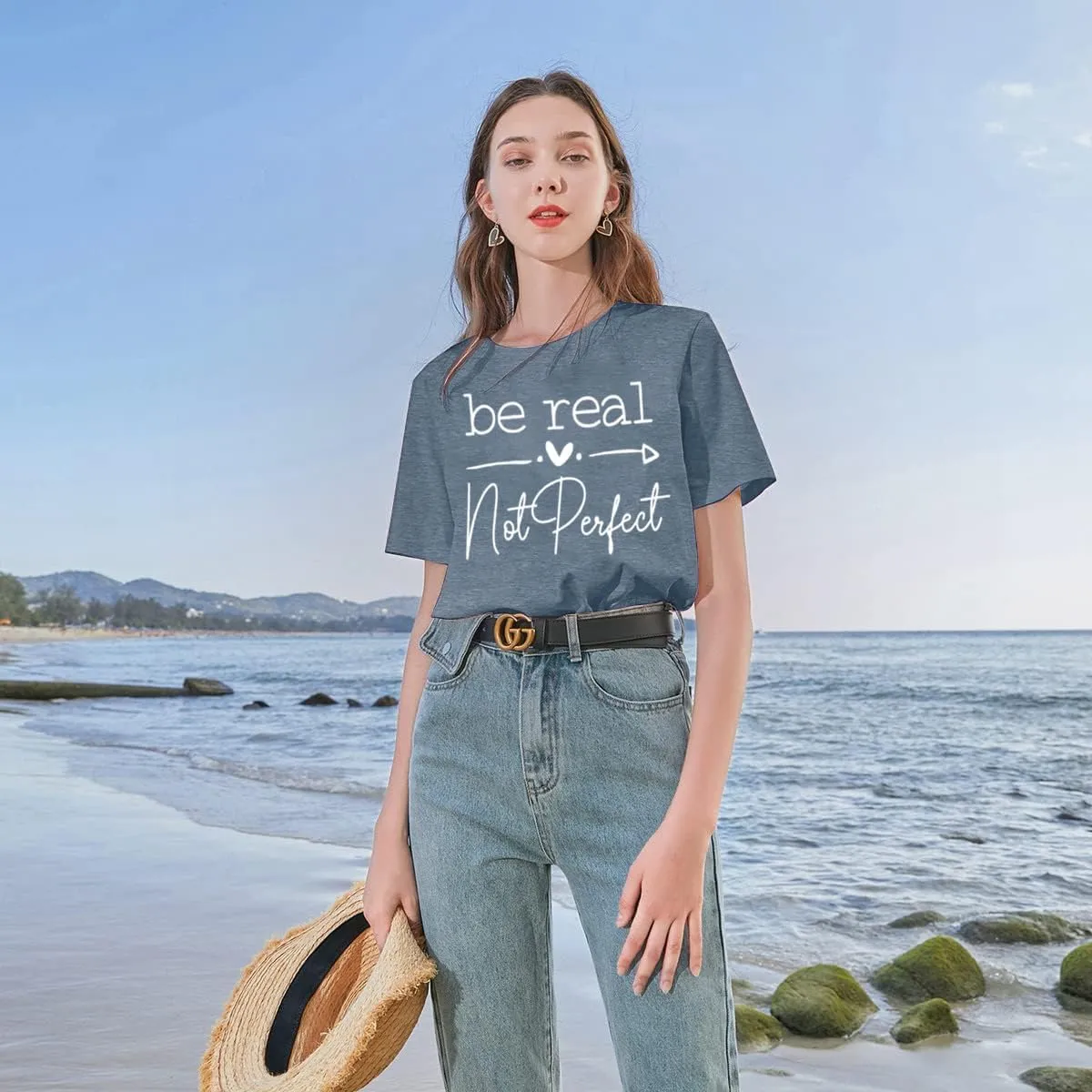 Calvin Fun Fact l Don't Care Letter Print T-Shirt for Women Funny Sayings Graphic Tees