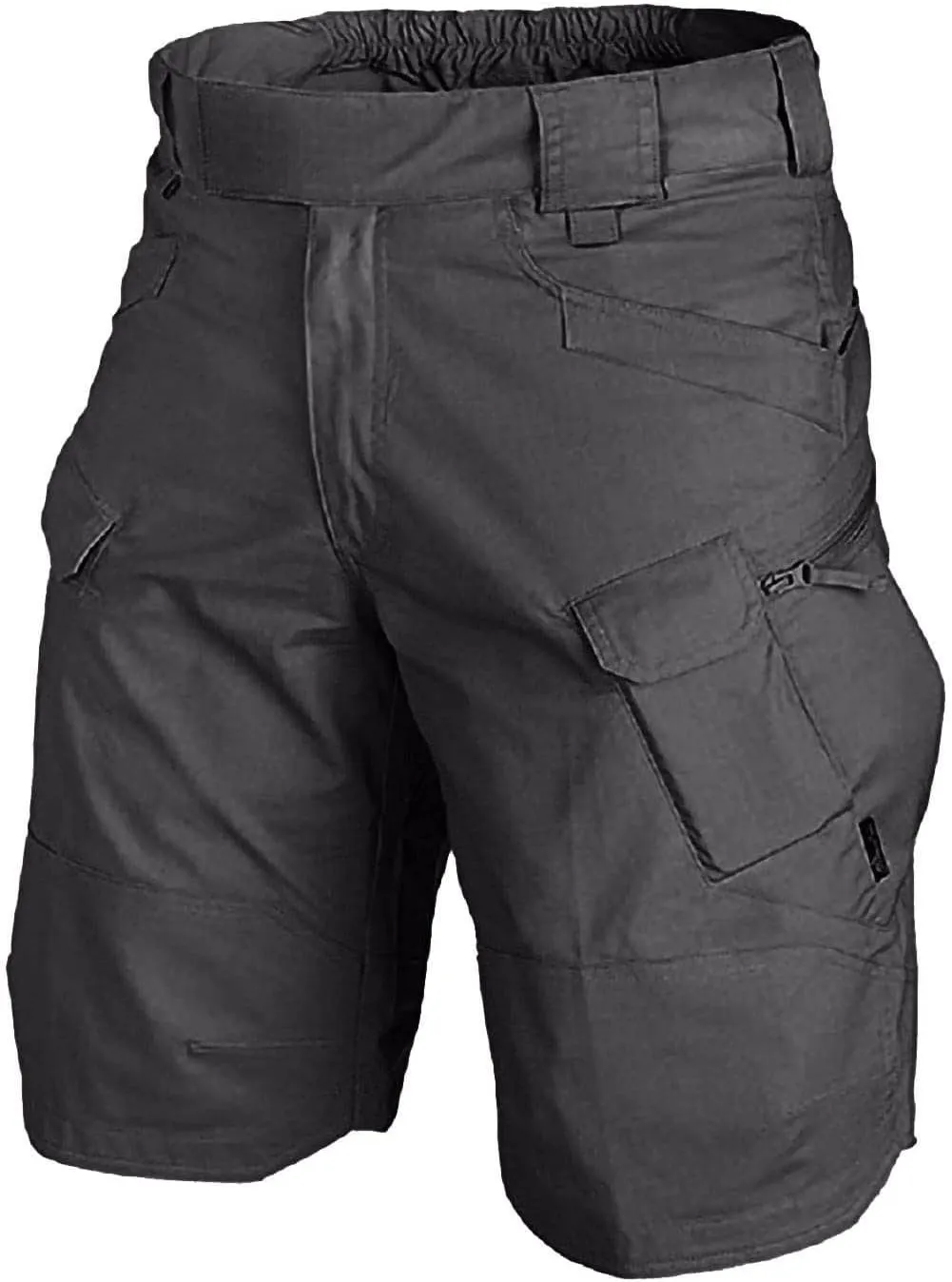 Cargo SweatShorts for Men Summer Outdoor Tactical Pants Solid/Patriotic Printed Military Shorts with Multi Pockets