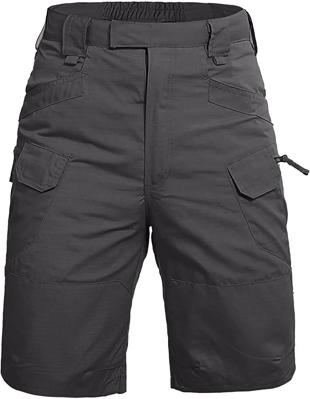 Cargo SweatShorts for Men Summer Outdoor Tactical Pants Solid/Patriotic Printed Military Shorts with Multi Pockets