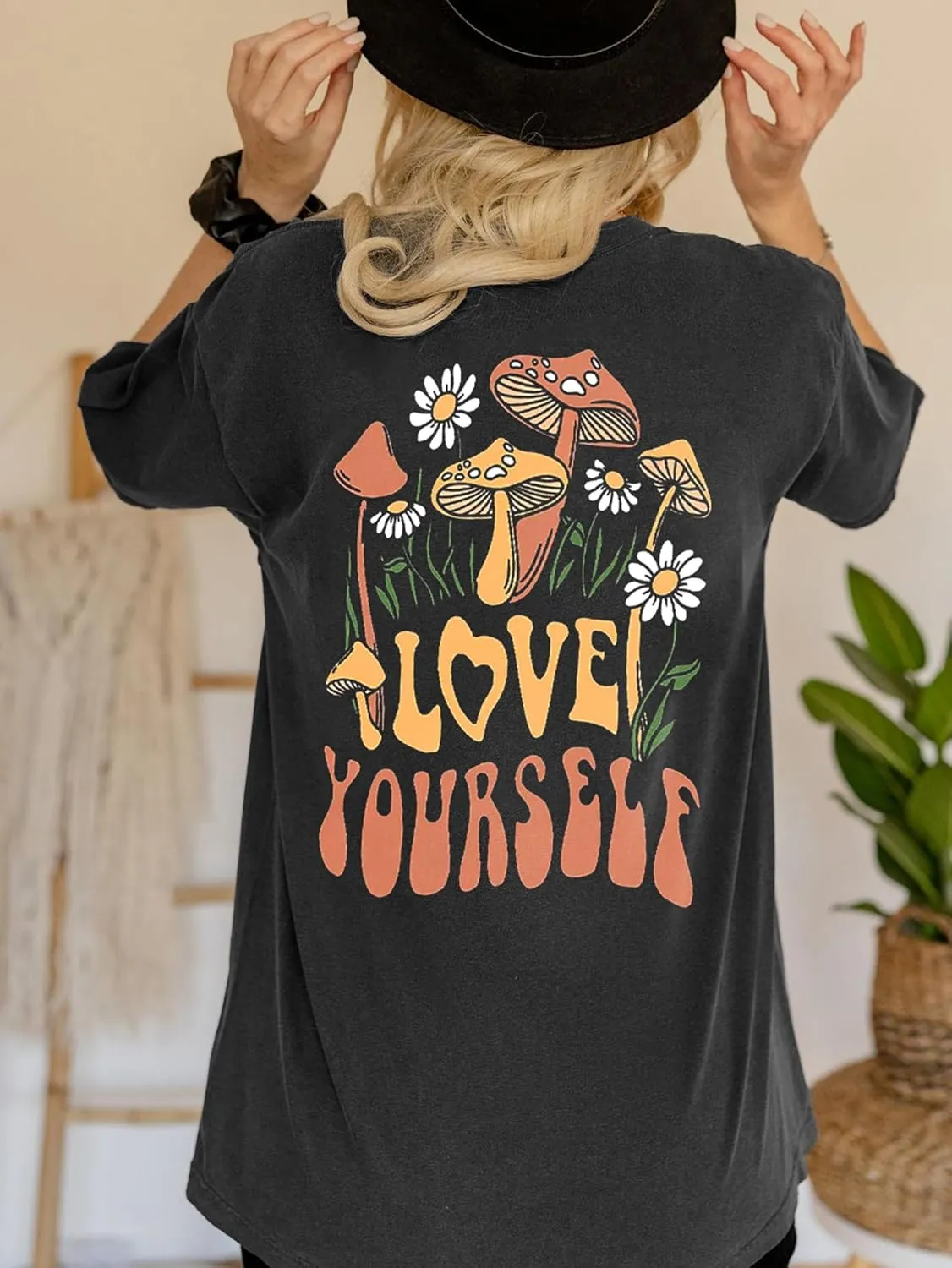 CSDAJIO Women's Trendy Oversized T Shirt Graphic Tee Crewneck Short Sleeve Loose Cute Going Out Summer Tops