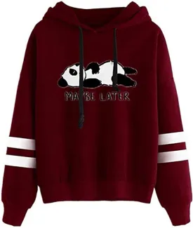 Cute Hoodies for Teen Girls Kawaii Panda Print Hoodies Pullover Tops Long Sleeve Hooded Sweatshirts for Teen Girls