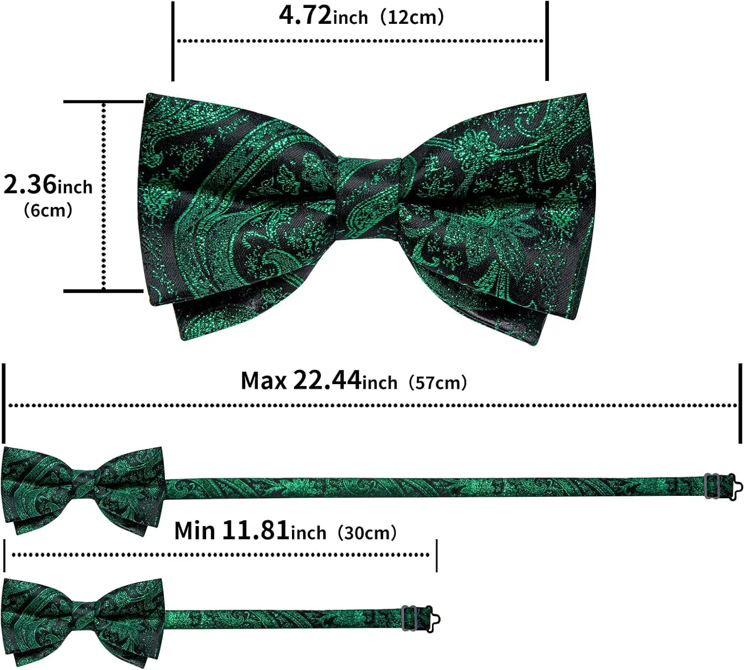 DiBanGu 5PCS Men's Suit Vest and Bow Tie Pocket Square Cufflinks Lapel Pin Set Shawl Collar Paisley Waistcoat Wedding Party