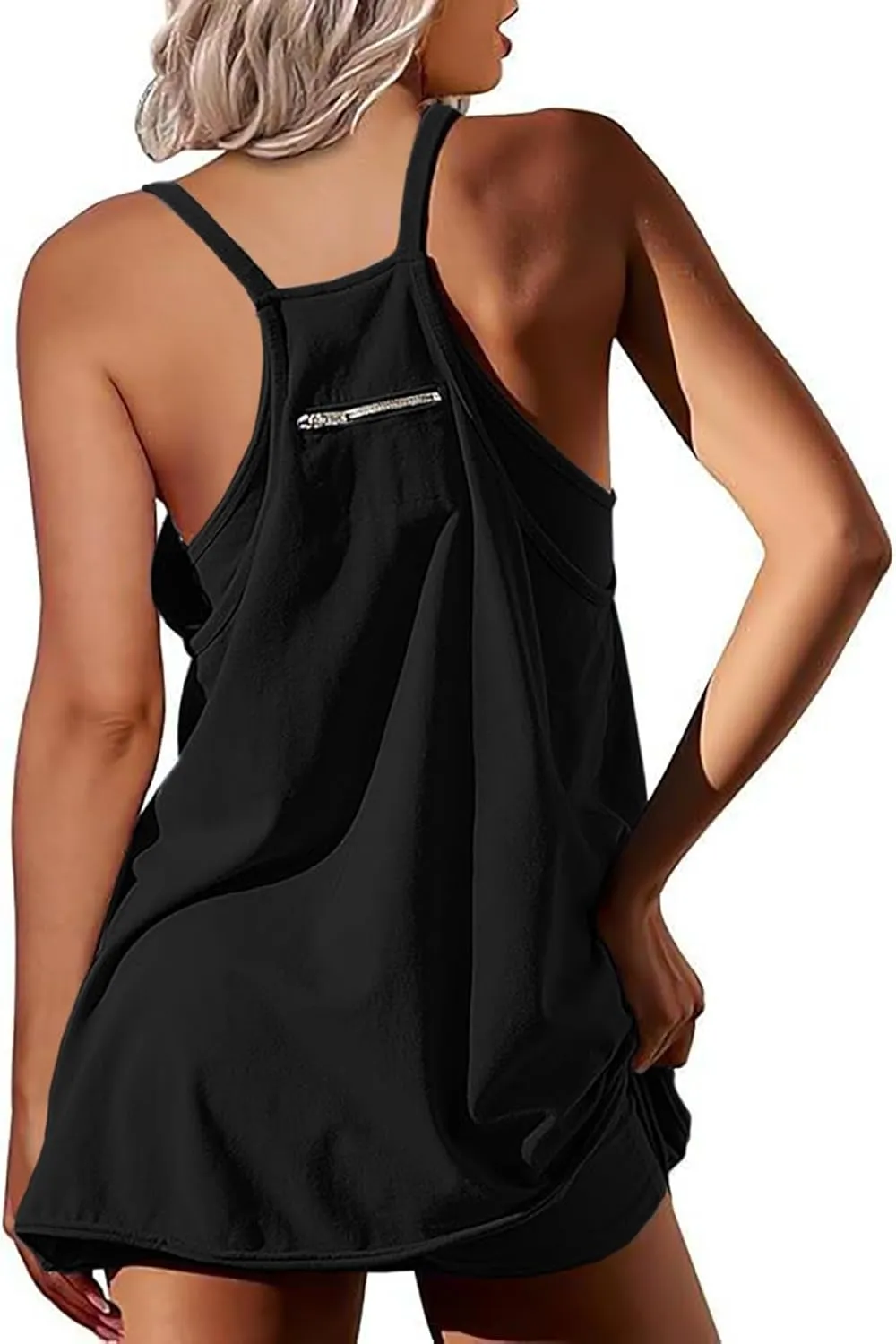 Ebifin Women's Summer Mini Dress Casual Workout Tennis Dress with Shorts Sleeveless Althletic Dresses