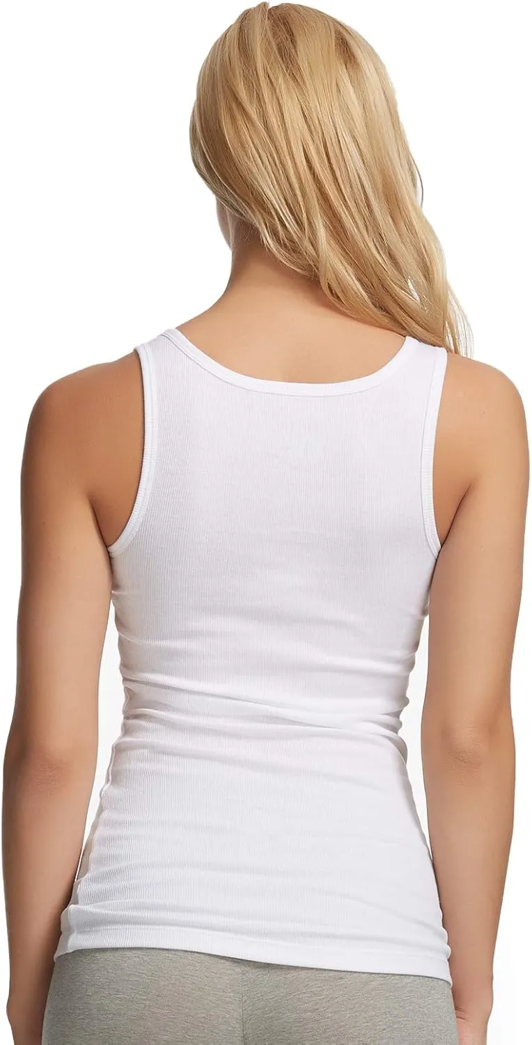 Felina Cotton Ribbed Tank Top - Class Tank Top for Women, Workout Tank Top for Women (Color Options Available)
