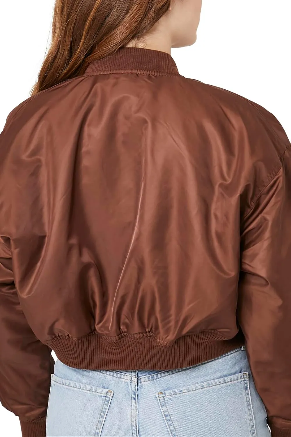 Forever 21 Women's Cropped Bomber Jacket
