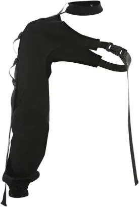 Goth Crop Top for Women 80s Emo Alt Punk Jacket Coat