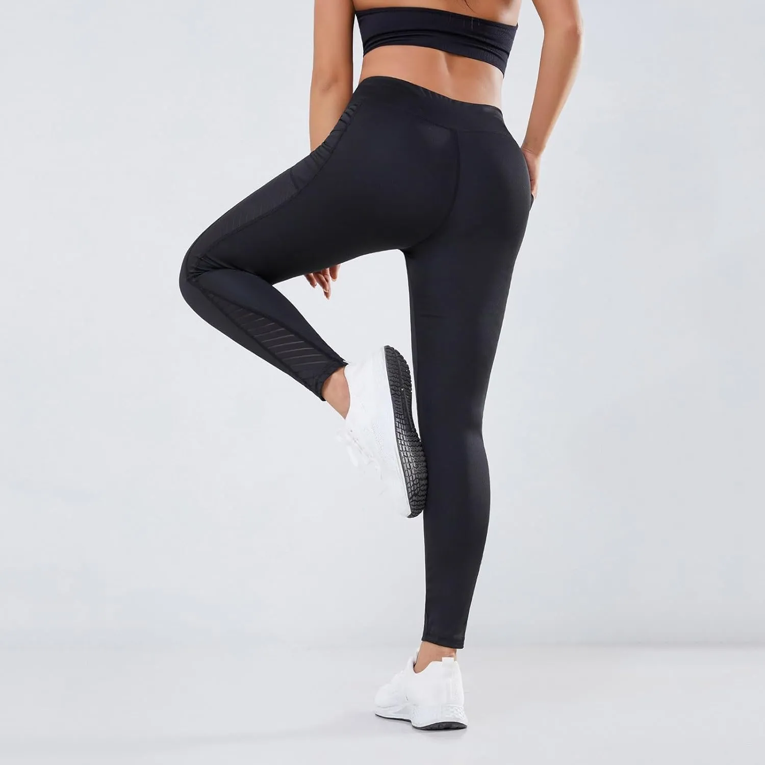 High Waisted Leggings with Pockets for Women Soft Athletic Tummy Control Yoga Pants Running Workout Compression Gym