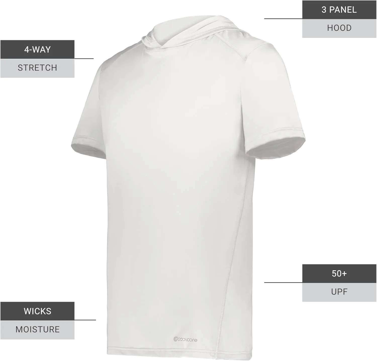 Holloway Men's Powered by Coolcore Short Sleeve Hoodie