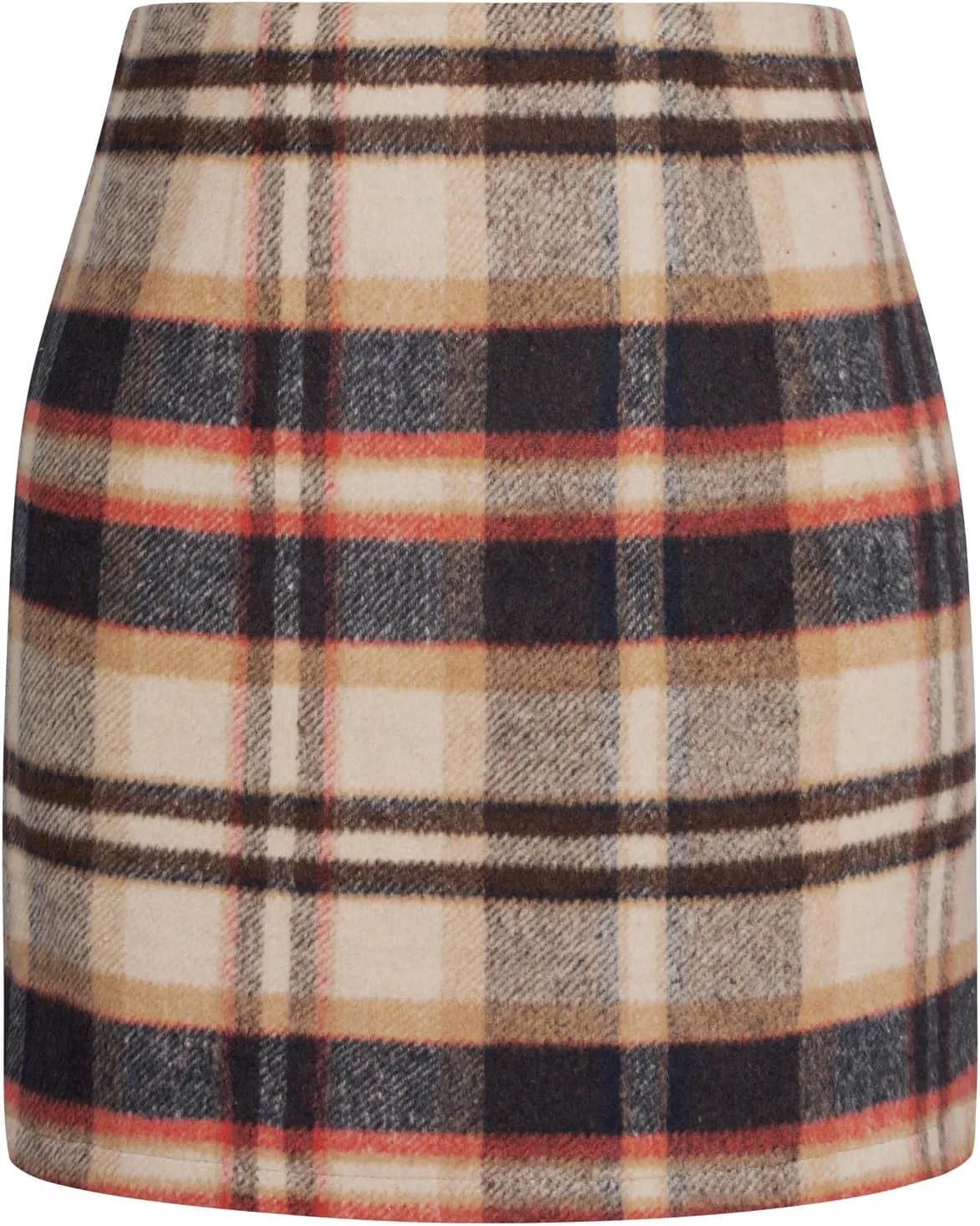 Kate Kasin 2025 Plaid Pencil Skirts for Women High Waisted Casual Stretch Bodycon Mini Skirt