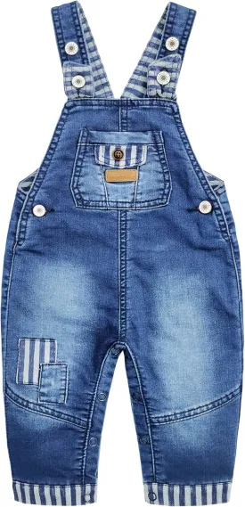 KIDSCOOL SPACE Baby Little Kids Cute Denim Embroidered Fashion Jean Overalls