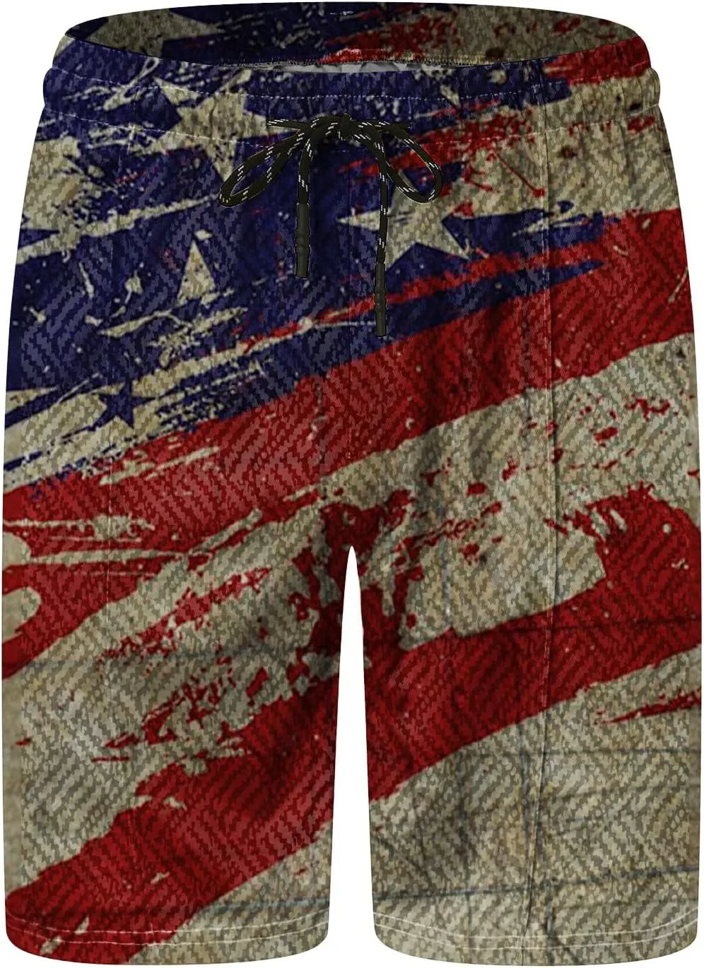 LCMTWX 4th of July Patriotic Polo Shirt for Men American Flag Print Patriotic Polo Shirt 3D Digital Printing Zipper Short