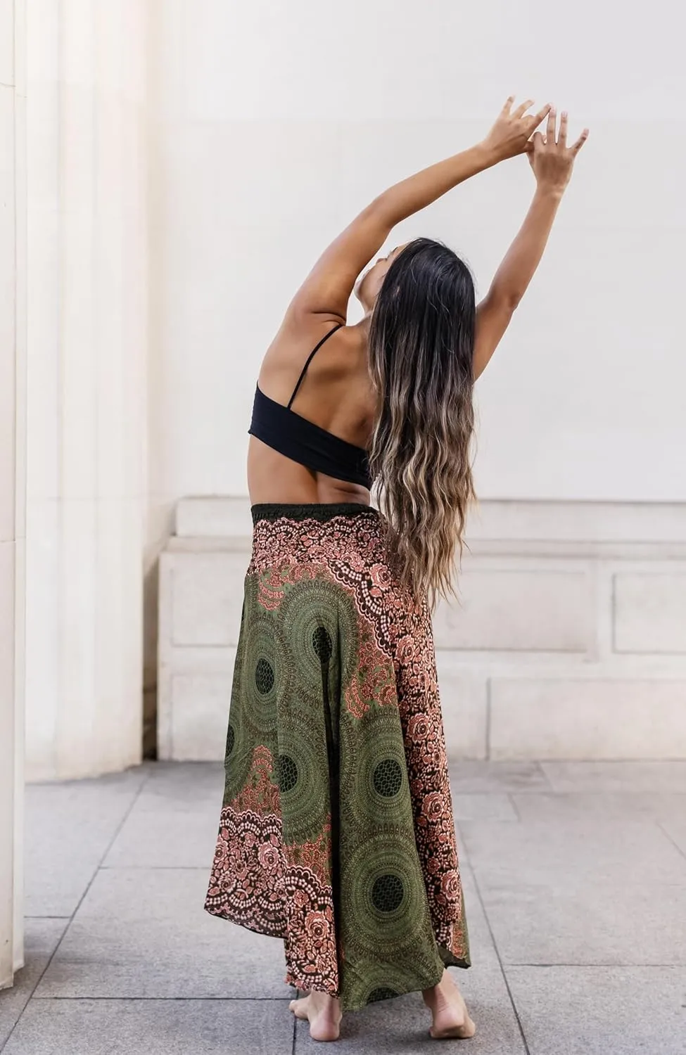 Long Skirts for Women Maxi Boho Skirt Floral Print