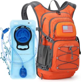 Maelstrom Hydration Backpack, Hiking Backpack with 2L/3L Water Bladder, High Flow Bite Valve Water Backpack Lightweight