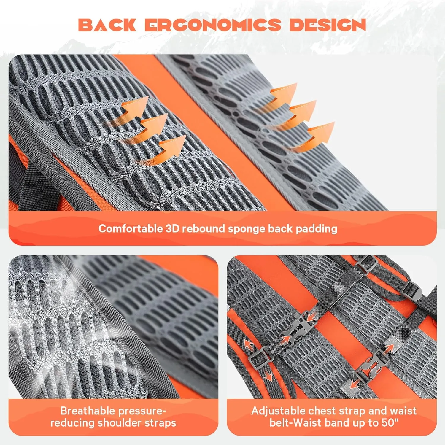 Maelstrom Hydration Backpack, Hiking Backpack with 2L/3L Water Bladder, High Flow Bite Valve Water Backpack Lightweight