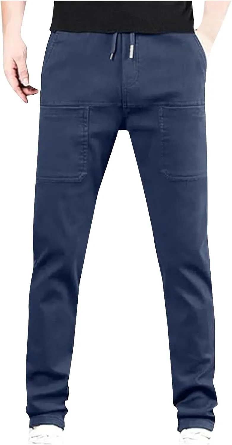 Mencomfy Cargo Pants Multipants - High Stretch Multi Pocket Durable Cargo Pants for Men Comfort Cargo Hiking Pant