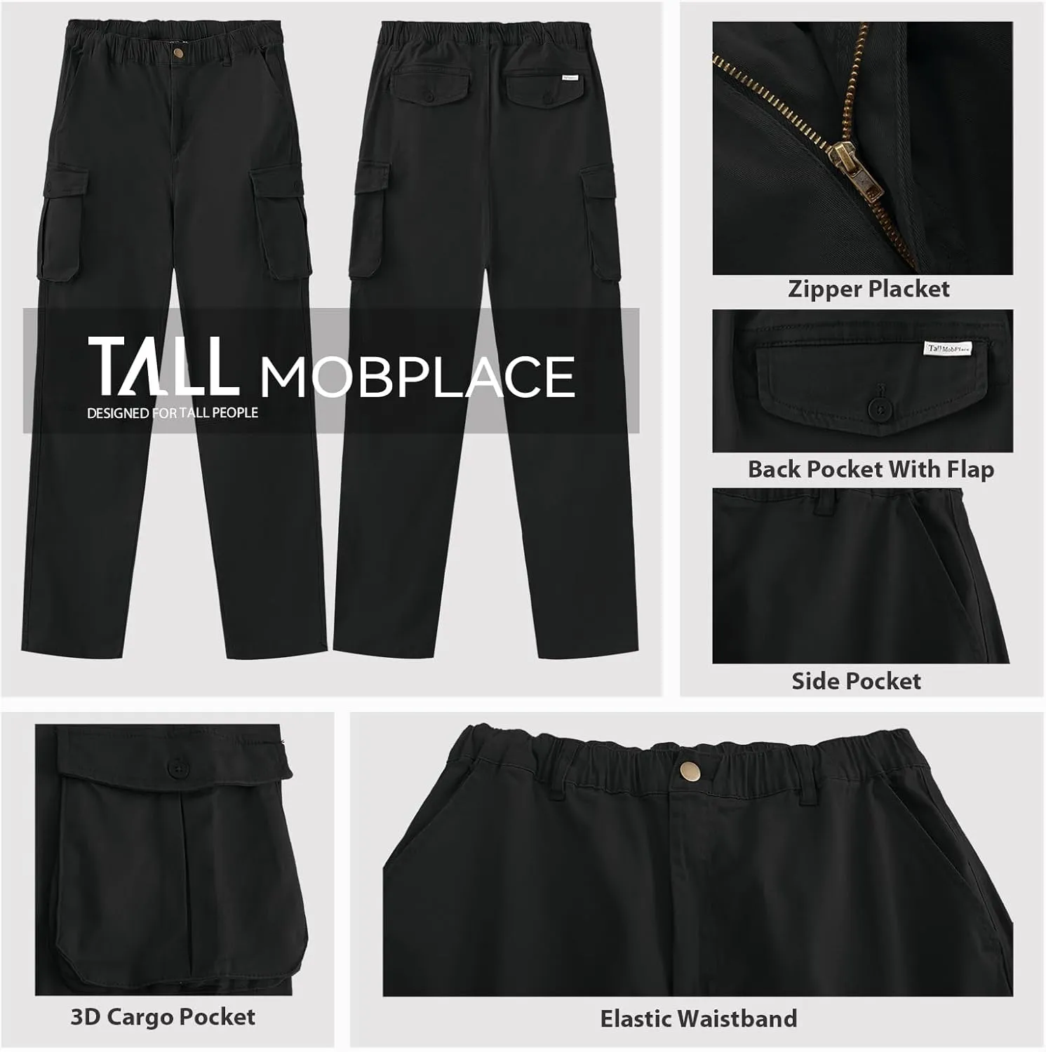 Men's 34"/36" Inseam Casual Cargo Pants