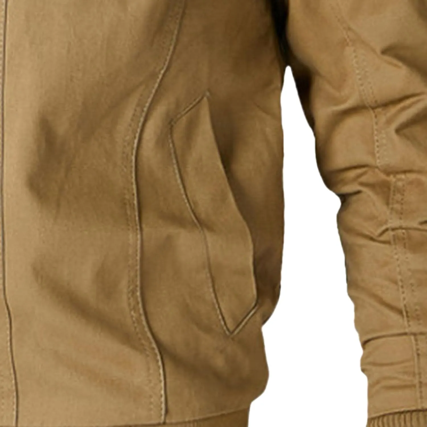 Men's Casual Cotton Military Jacket Lightweight Full Zip Jacket Field Windbreaker Bomber Jackets Cargo Coat