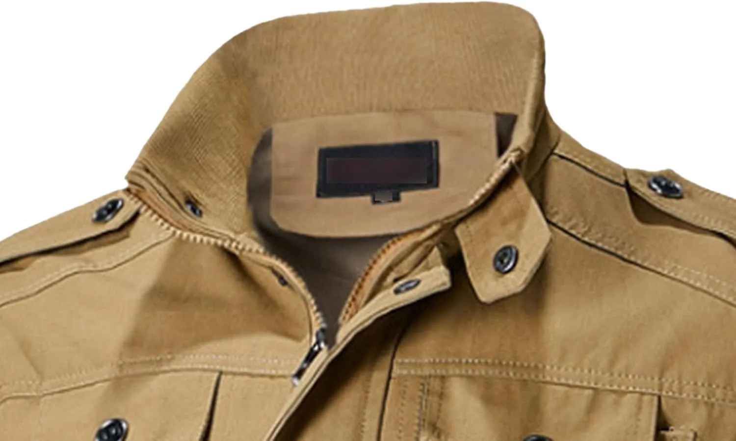 Men's Casual Cotton Military Jacket Lightweight Full Zip Jacket Field Windbreaker Bomber Jackets Cargo Coat