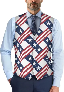 Men's Formal Suit Vest Fit for Business or Casual Dress Slim Fit V Neck Waistcoat Vest