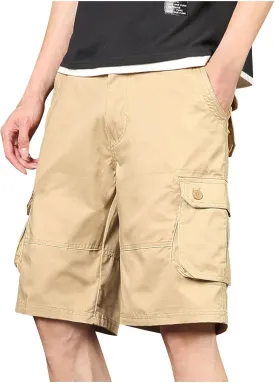 Men's Hiking Cargo Shorts Lightweight Casual Stretch Shorts Fashion Baggy Pocket Summer Sports Beach Half Pants