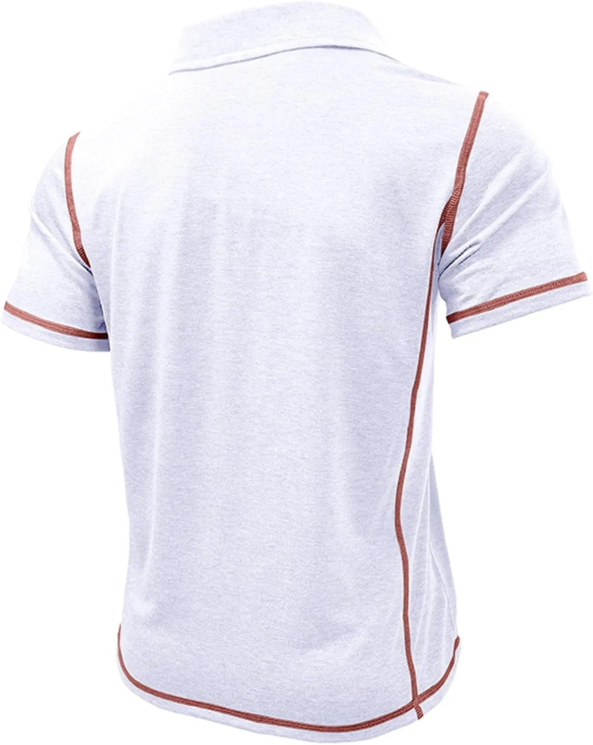 Mens Polo Shirts Short Sleeve Collared Button Polos Moisture Wicking Business Casual Work Golf Shirt with Pocket