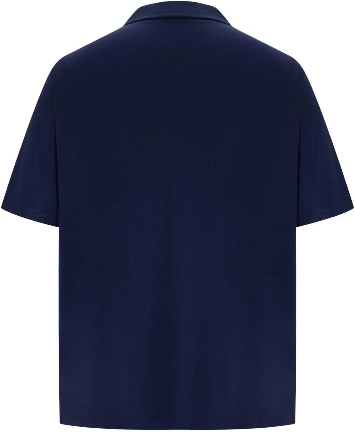Mens Polo Shirts Short Sleeve Quarter Zip Golf Shirt Vintage Solid Collared Tshirt Loose Fit Casual Stylish Tops