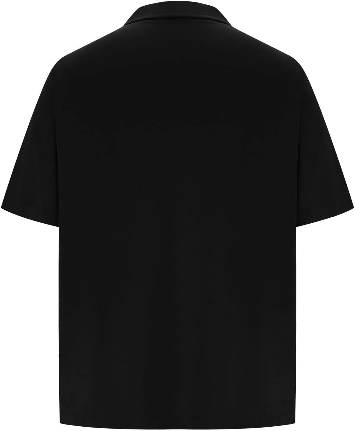 Mens Polo Shirts Short Sleeve Quarter Zip Golf Shirt Vintage Solid Collared Tshirt Loose Fit Casual Stylish Tops