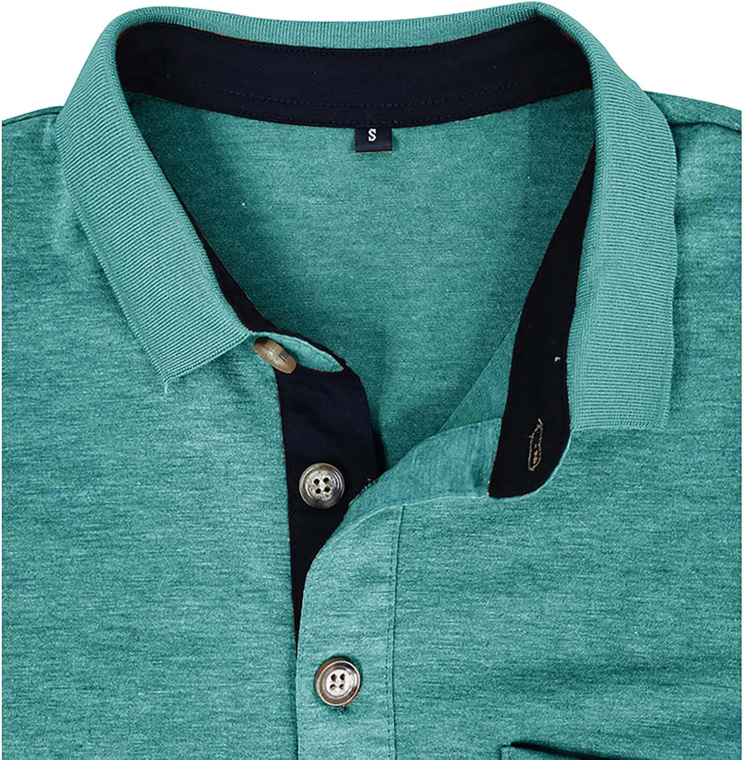 Men's Polo Shirts Summer Short Sleeve Casual 3 Button T-Shirts Classic Basic Golf Work Tees Tops with Pocket