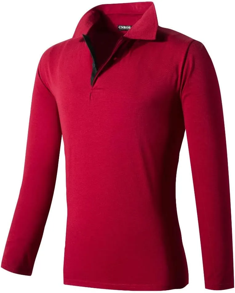 Men's Short & Long Sleeve Solid Polo Shirt Slim Fit Casual Basic Design