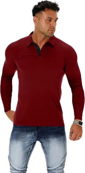 Men's Short & Long Sleeve Solid Polo Shirt Slim Fit Casual Basic Design