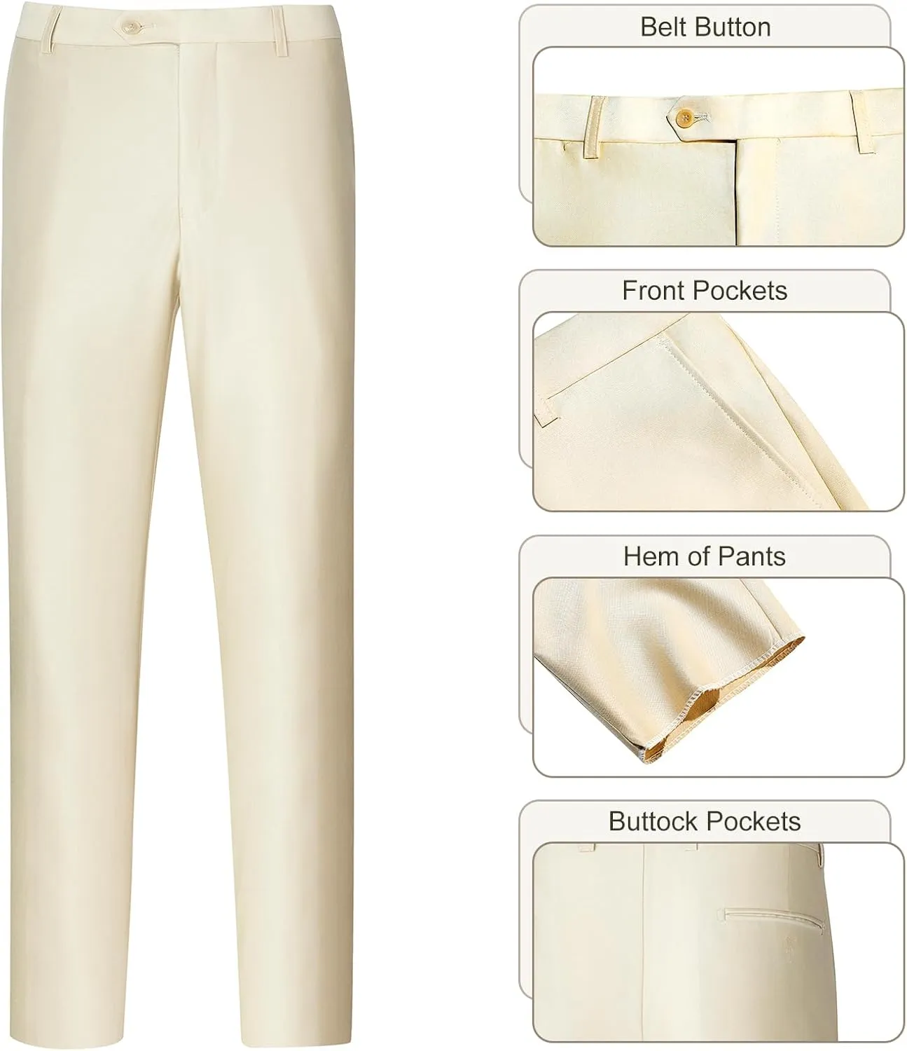 Men's Suit 3 Piece Slim Fit Suit, One Button Fine Glitter Shawl Lapel Blazer Jacket Vest Pants for Party & Wedding