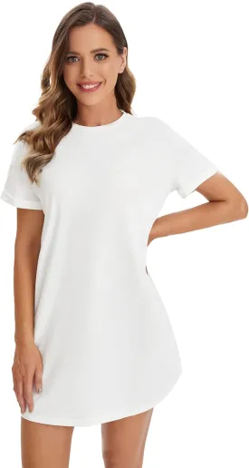 Milumia Women's Casual Tie Dye Short Sleeve Mini Tee Shirt Dress