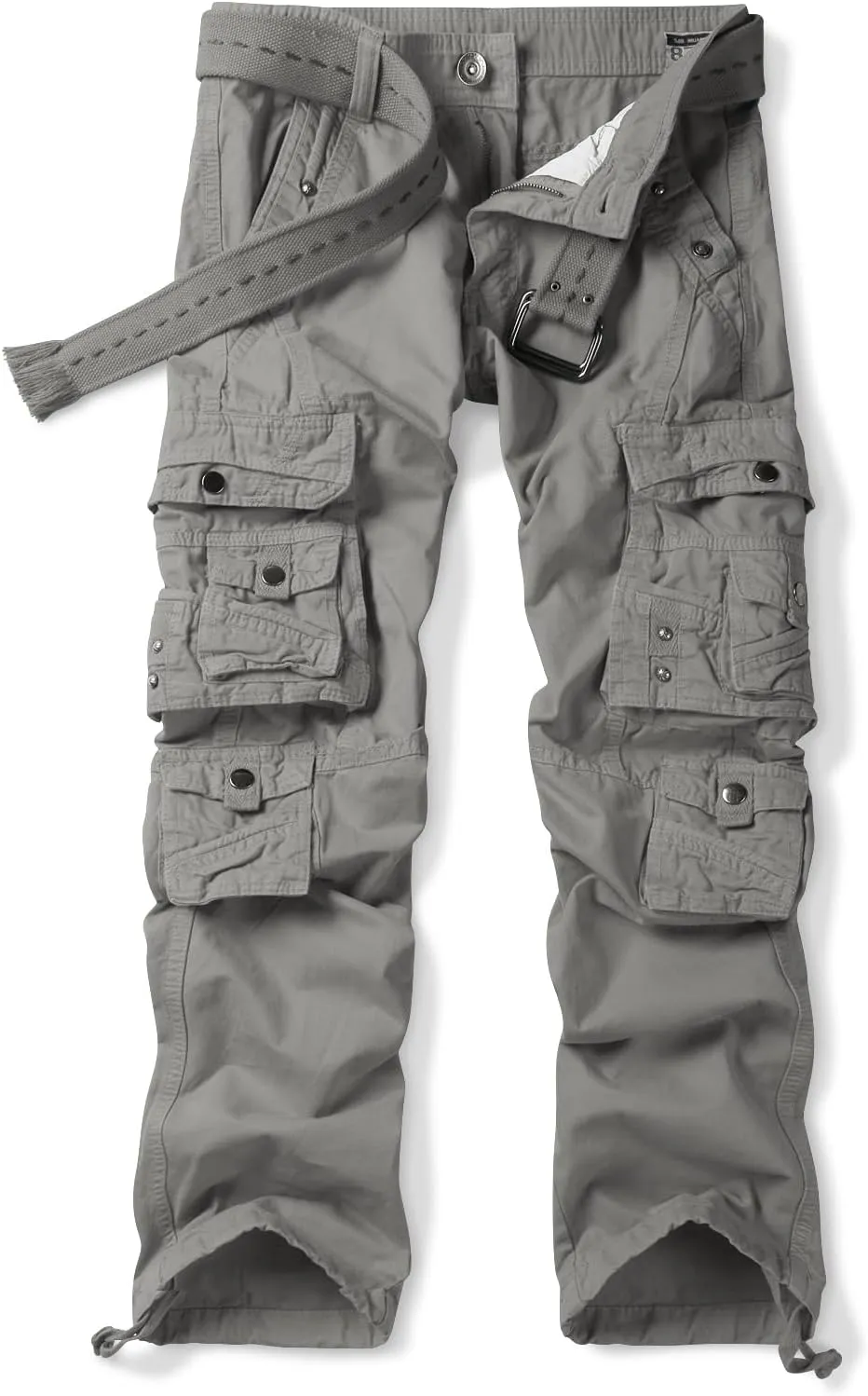 OCHENTA Women's Cotton Casual Cargo Work Pants Travel Hiking Baggy Y2K with Multi Pockets