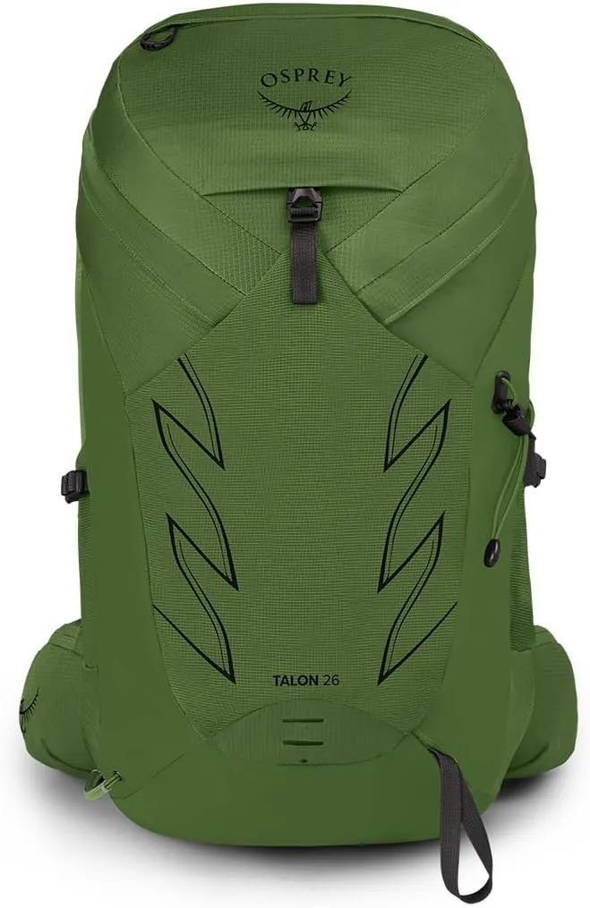 Osprey Talon 26L Men's Hiking Backpack with Hipbelt, Green Belt/Black, S/M