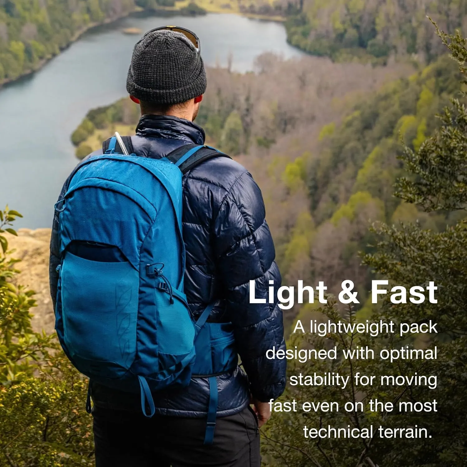 Osprey Talon 26L Men's Lightweight Hiking Backpack with Hipbelt, Frosty Mint Green/Night Shift