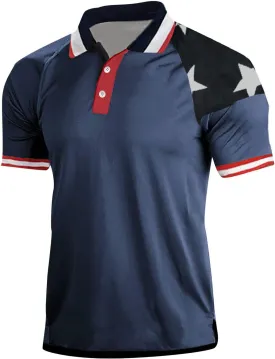 Polos for Men 2024 Comfort Soft Loose Outdoor Sports Lapel Solid Color Camouflage Printing Raglan Sleeve Top Short