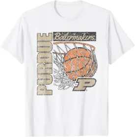 Purdue Boilermakers Vintage Basketball 90's White T-Shirt