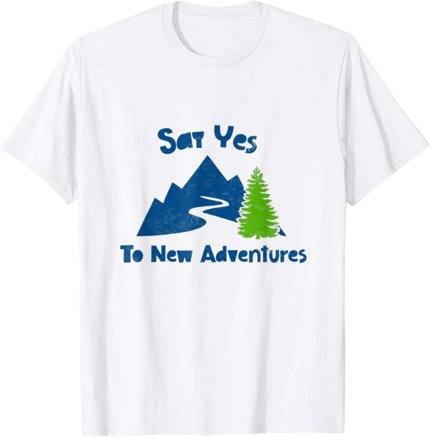 Say Yes To New Adventures Travel Camping Biker Road Trip T-Shirt