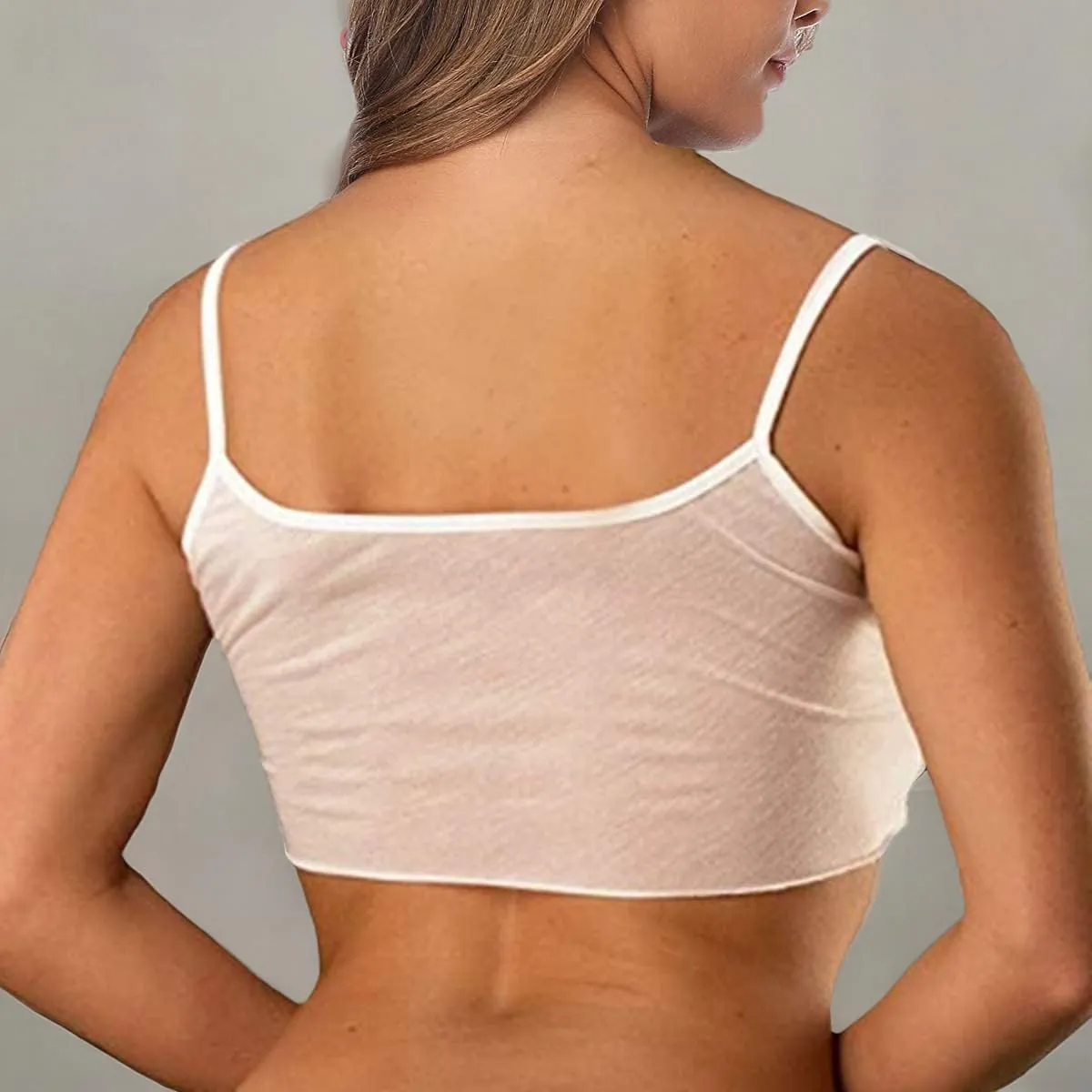 SHERRYLO Sheer Tank Tops for Women See Through Stretch Crop Top Summer Sleeveless Strap Mesh Cami Top